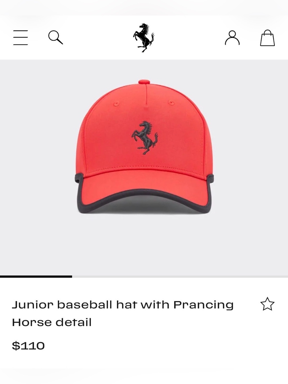 🏎️ Official Ferrari White Baseball Cap – Adjustable